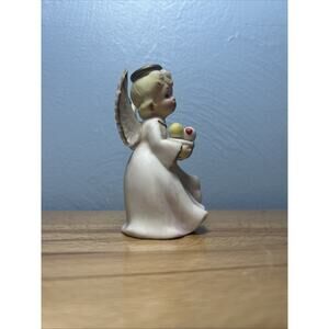 Vintage Lefton Porcelain Bisque Easter Angel #3378 with Easter Eggs Lent